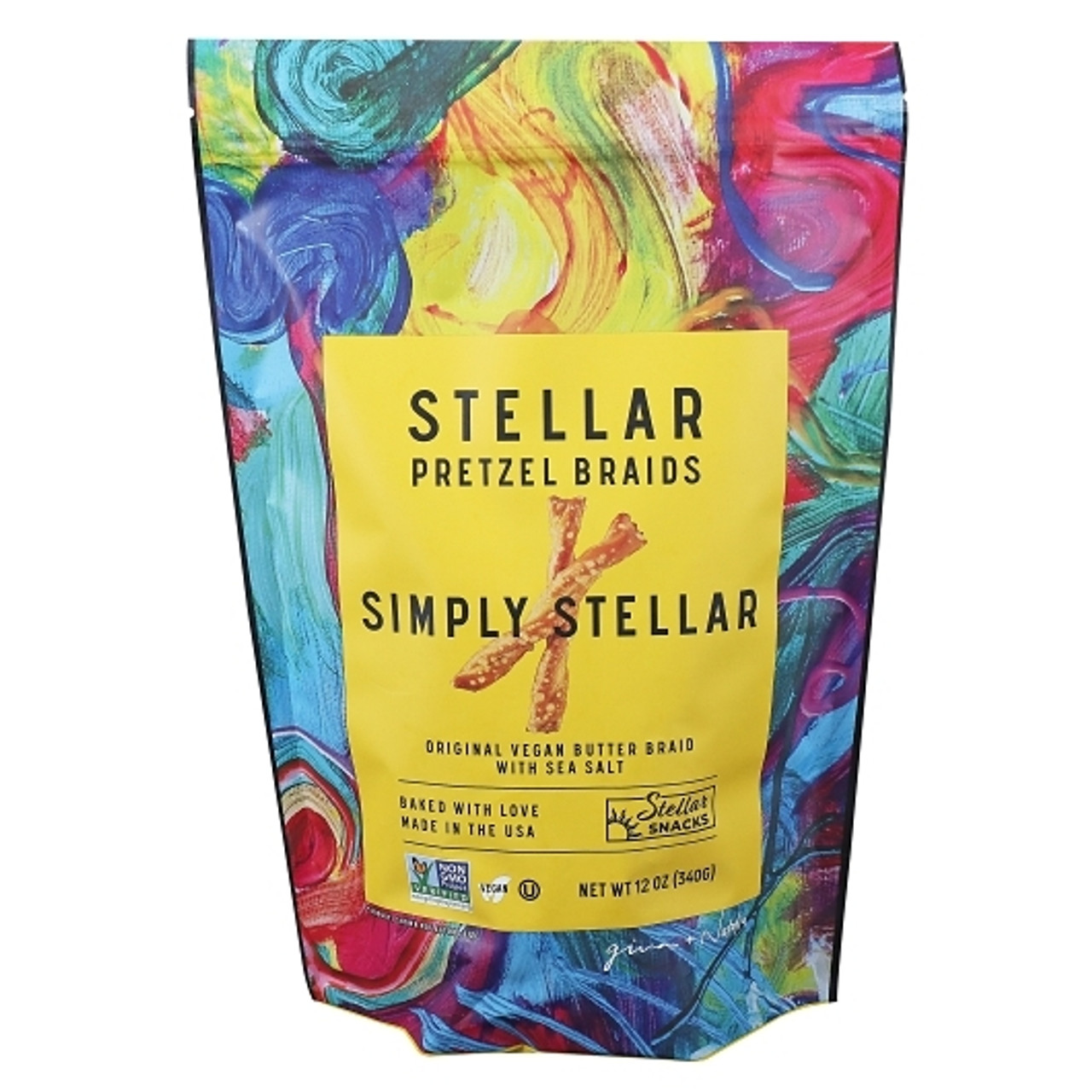 Stellar Snacks Original Vegan Butter Braid With Sea Salt, 12 Ounce, 12 Per Case