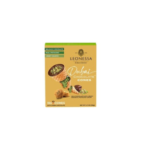Leonessa Dubai Chocolate Cones, 4.7 Ounce, 12 Per Case