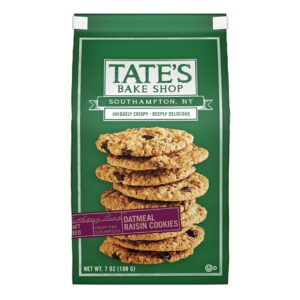 Tate s Bake Shop Oatmeal Raisin Cookies, 7 Ounces, 12 Per Case
