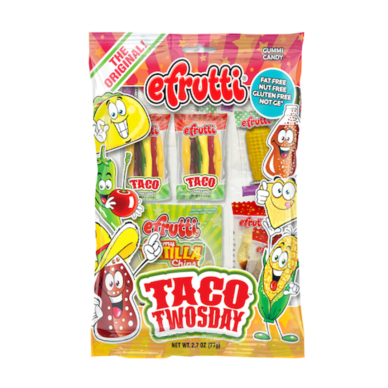 Efrutti Taco Twosday Gummy Candy, 12 Count, 1 Per Case