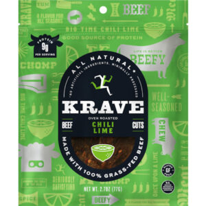 Krave Gourmet Chili Lime Beef Cuts, 2.7 Ounces, 8 Per Case