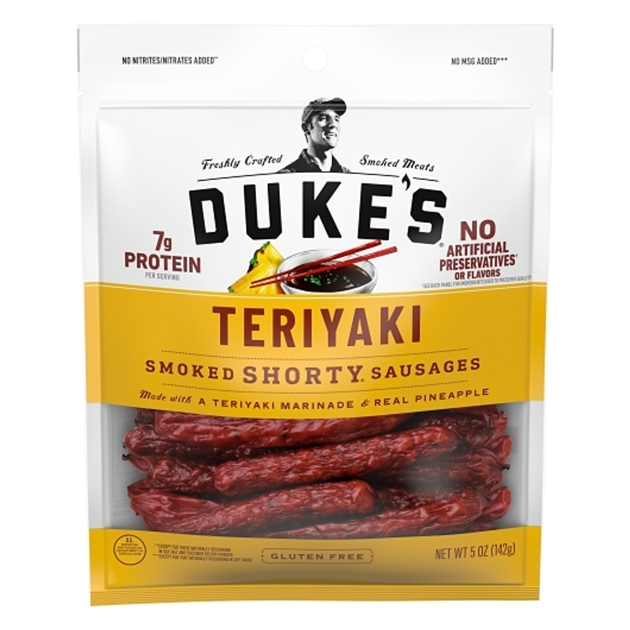 Dukes Shorty Smoked Sausage Teriyaki, 5 Ounces, 8 Per Case