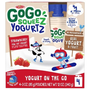 Materne Gogo Squeez Yogurt Squeeze Strawberry, 12 Ounce, 48 Per Case