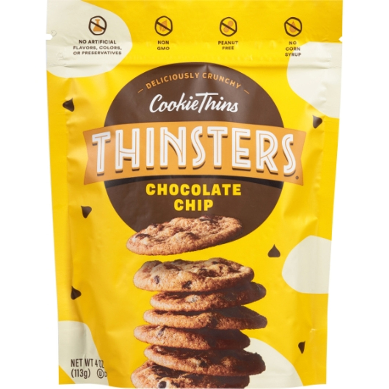Thinsters Chocolate Chip Cookie Thins, 4 Ounce, 12 Per Case