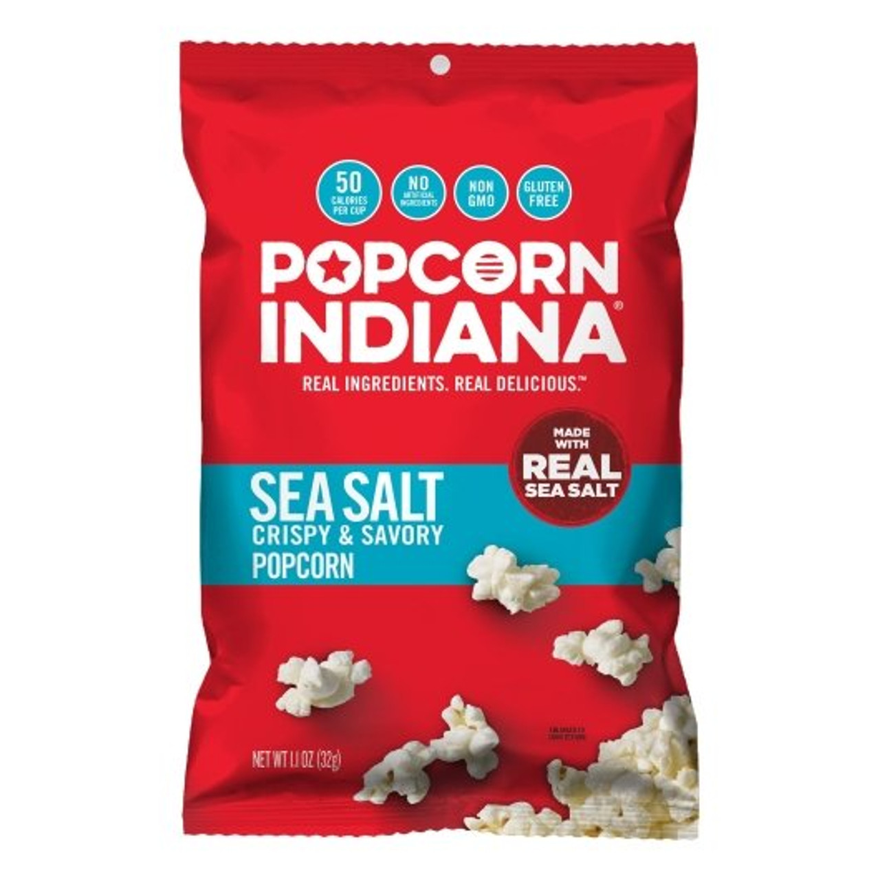 Popcorn Indiana Crispy And Savory Sea Salt, 1.1 Ounce, 6 Per Case