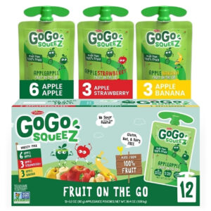 Gogo Squeez Applesauce Variety Pack, 12 Per Box, 6 Per Case