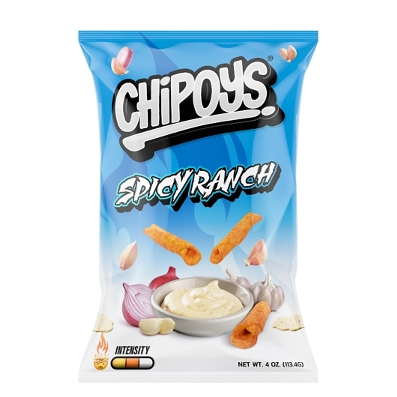 Chipoys Spicy Ranch Rolled Tortilla Chips, 4 Ounce, 8 Per Pack, 12 Per Case