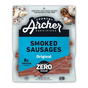 Country Archer Jerky Co Original Smoked Grass-Fed & Antibiotic Free Sausages, 10 Per Case