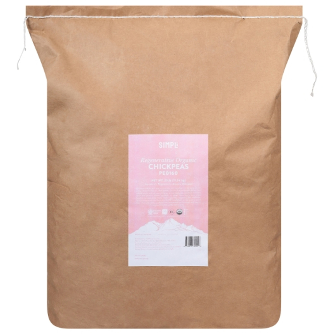 Simpli Organic Regenerative Chickpeas, 25 Pound, 1 Per Case