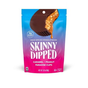 Skinny Dipped Dark Chocolate Caramel Peanut Paradise Cups, 3.17 Ounce, 10 Per Case