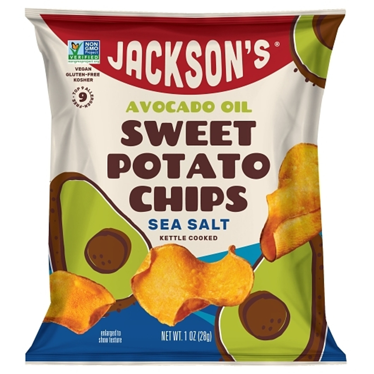 Jacksons Honest Sweet Potato Avocado Oil Sea Salt Chips, 50 Per Case