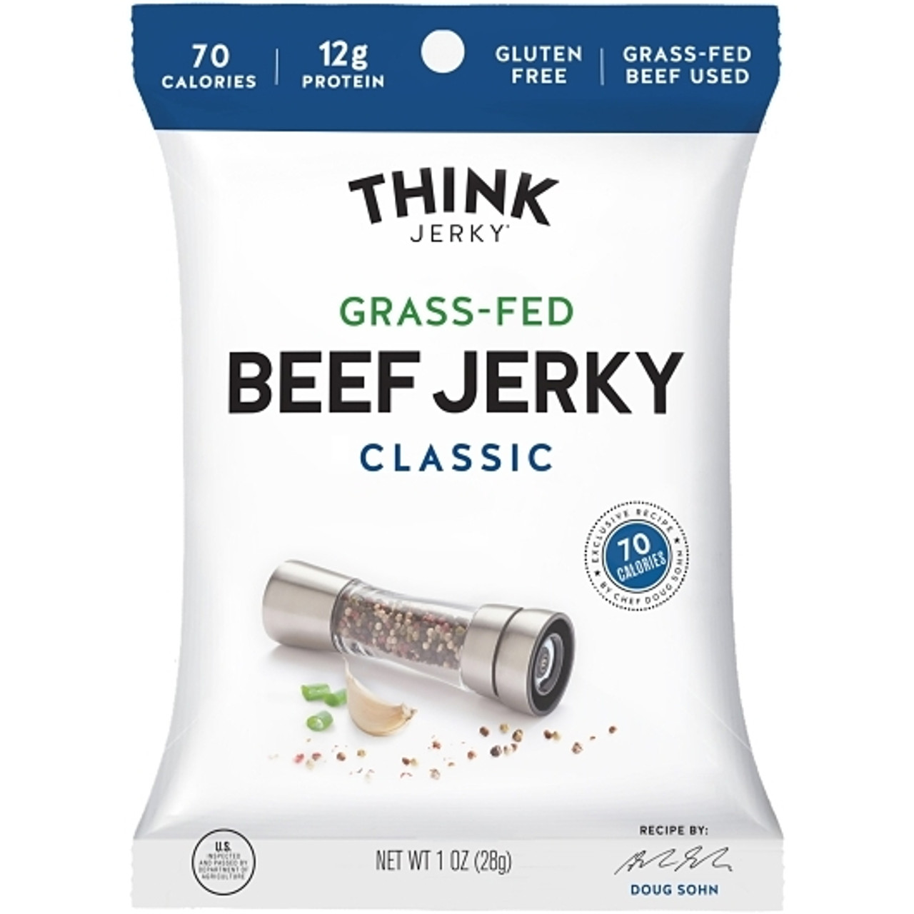Think Jerky Classic Beef Jerky Case, 1 Ounce, 50 Per Case
