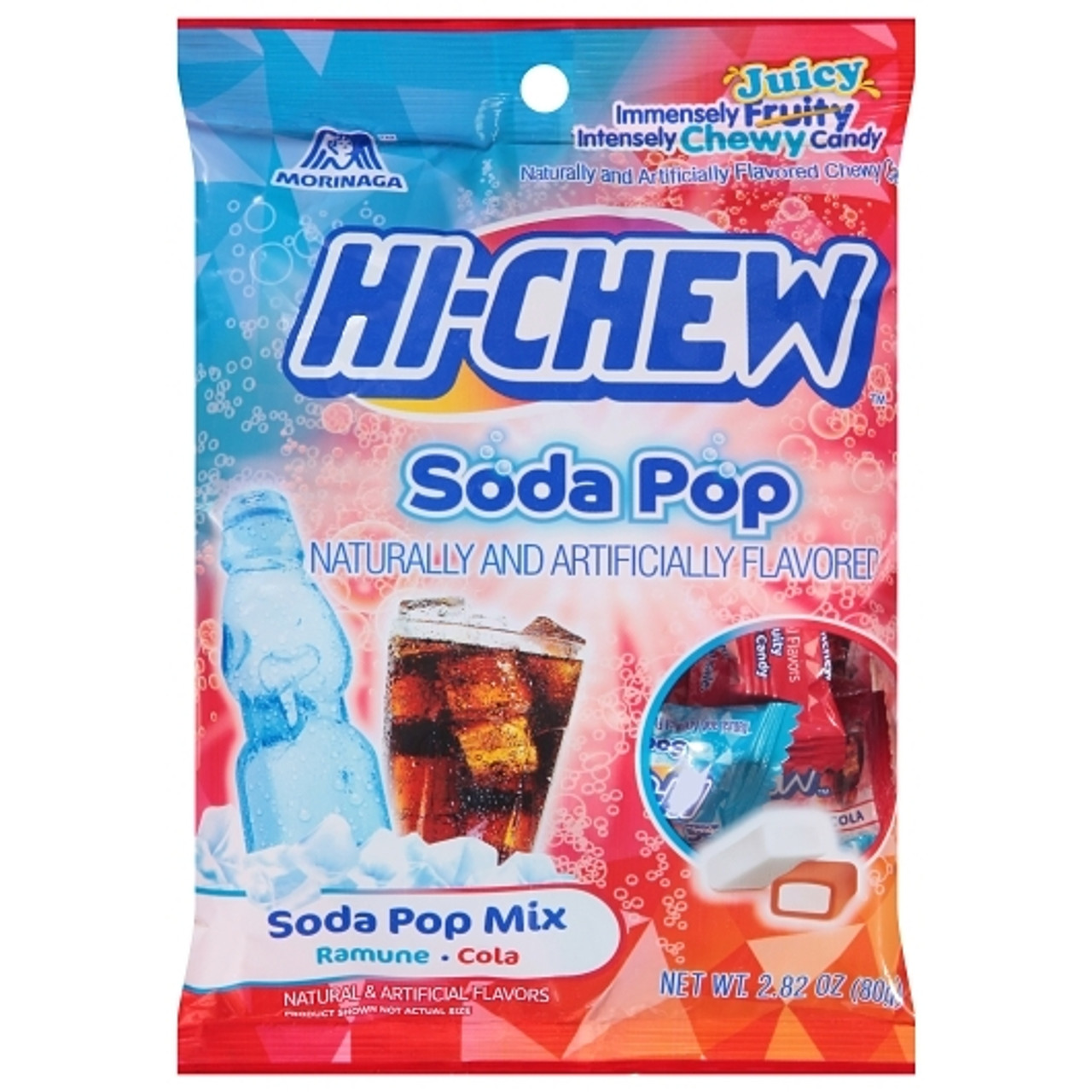 Hi Chew Soda Pop Chewy Candy, 2.82 Ounce Peg Bag, 2.82 Ounce, 6 Per Case