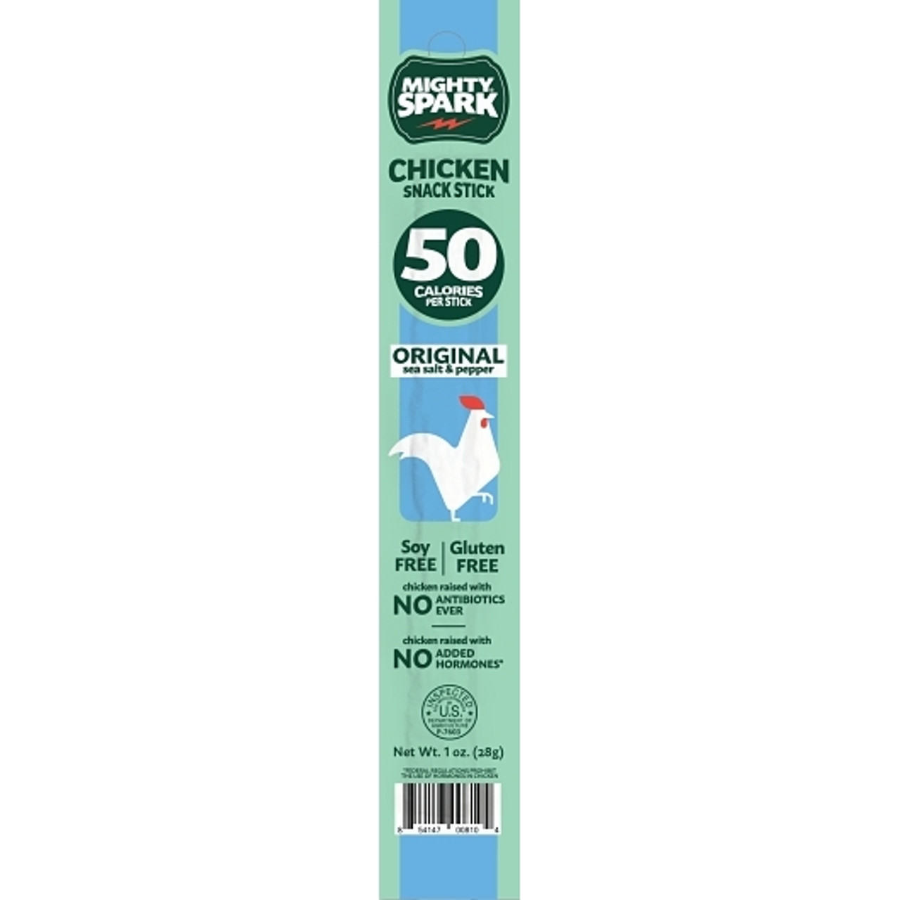 Mighty Spark Original Sea Salt Chicken Snack Sticks, 1 Ounces, 48 Per Case