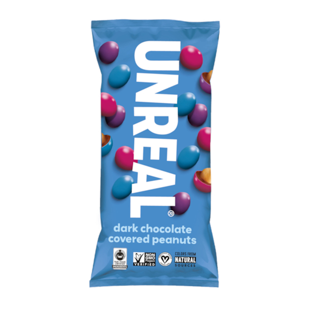 Unreal Dark Chocolate Peanut Gems, 1.5 Ounce, 72 Per Case