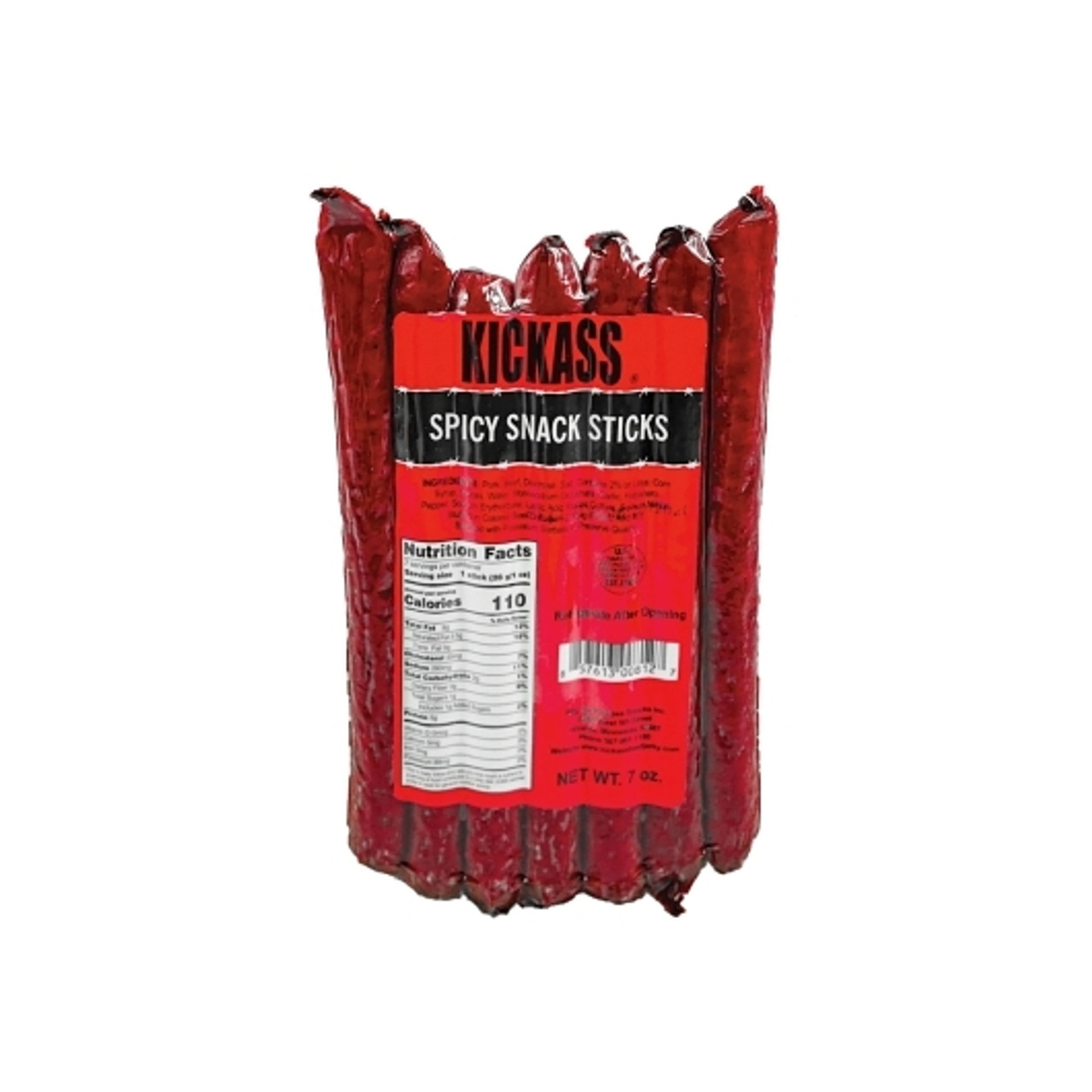 Kickass Spicy Habanero Flavored Snack Stick, 7 Ounce, 12 Per Box, 6 Per Case