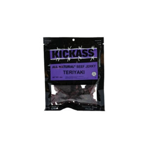 Kickass Beef Jerky All Natural Teriyaki Beef Jerky, 3 Ounce, 24 Per Case