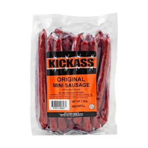 Kickass Beef Jerky Original Flavored Mini Sausage Snack Sticks, 36 Each, 12 Per Case