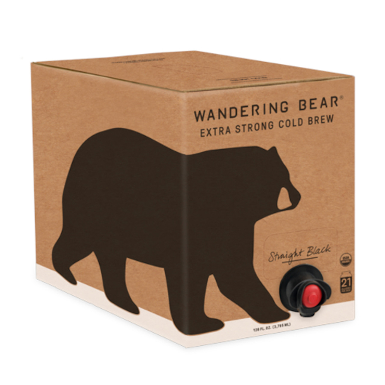 Wandering Bear Coffee Black Cold Brew, 2 Gallon, 2 Per Case