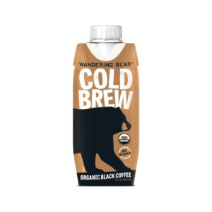 Wandering Bear Coffee Straight Black Organic Cold Brew, 11 Fluid Ounce, 12 Per Case