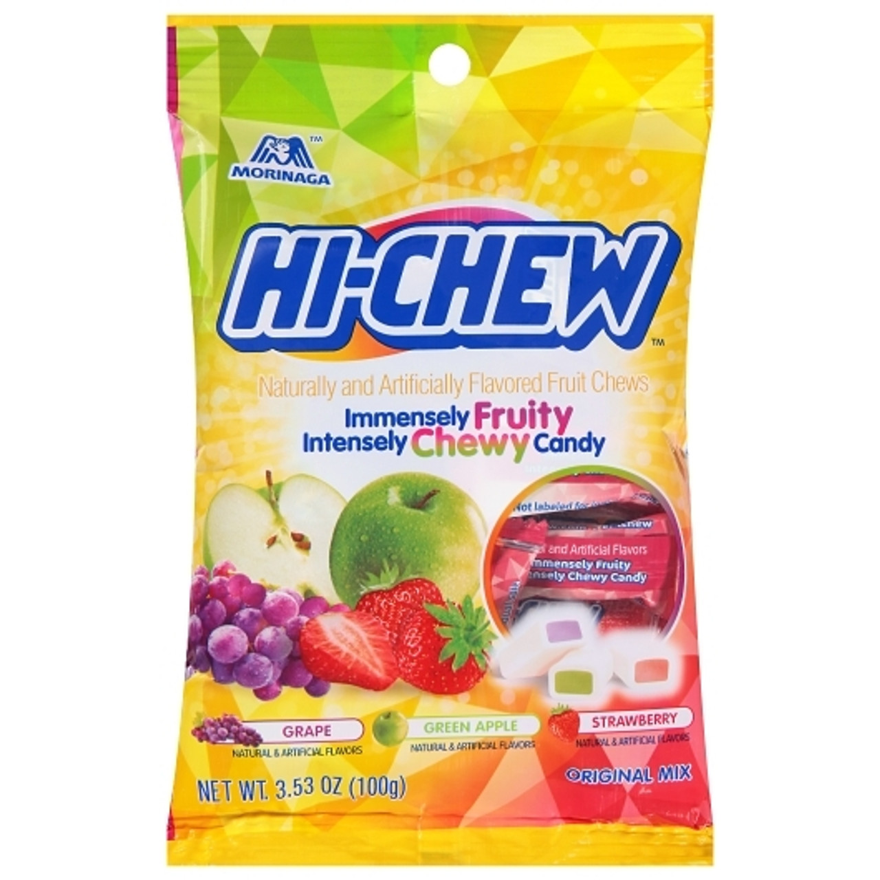Hi-Chew Original Mix Candy Peg Bag, 3.53 Ounce, 6 Per Case