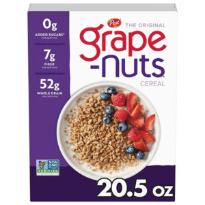 Post Grape-Nuts Whole Grain Box Cereal, 20.5 Ounce, 12 Per Case