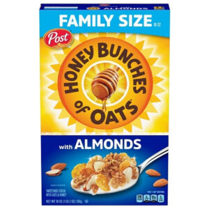 Post Almond Honey Bunches of Oats Cereal, 18 Ounce, 12 Per Case