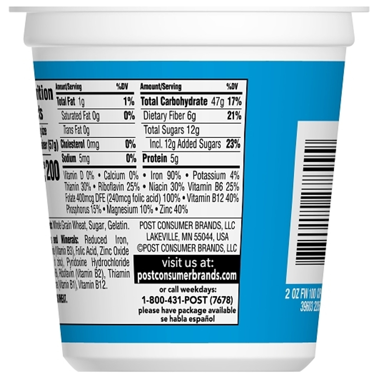 Post Assorted Single Serve Cereal Cup, 60 Count, 1 Per Case