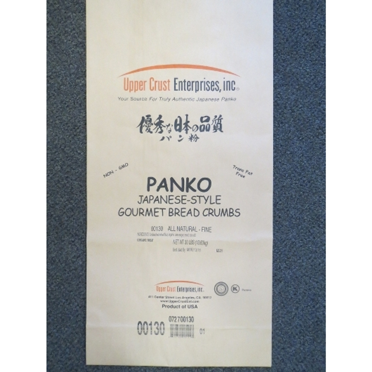 Upper Crust All Natural Fine Grind Japanese Breadcrumbs, 30 Pounds