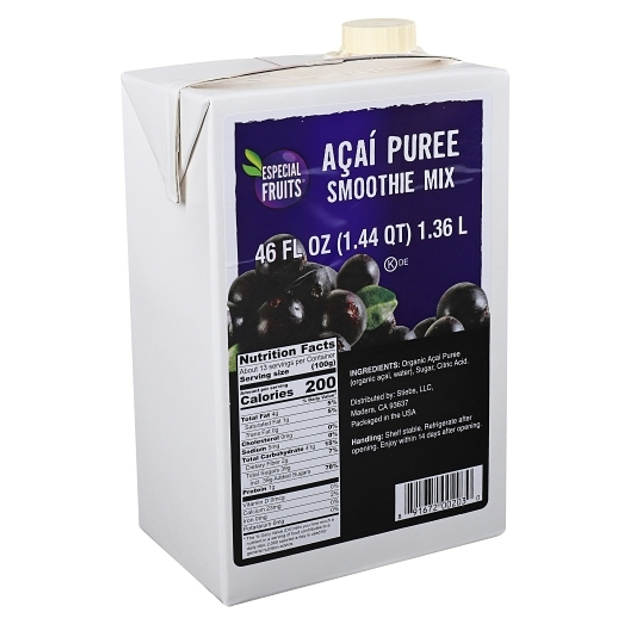 Especial Acai Puree, 46 Fluid Ounce, 6 Per Case