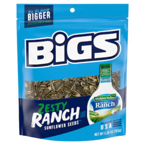 Bigs Hidden Valley Ranch Shelled Sunflower Seeds, 5.35 Ounces, 12 Per Case