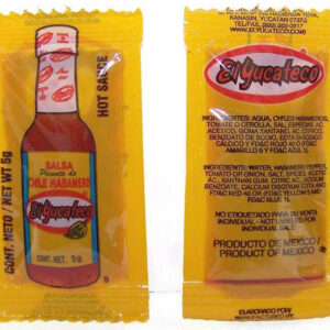 El Yucateco Red Habanero Hot Sauce Single Serve, 0.17 Ounce, 300 Per Case