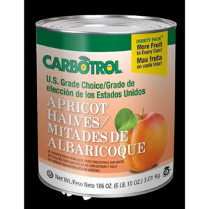 Carbotrol Unpeeled Apricot Halves, 105 Ounce, 1 Per Pack, 6 Per Case