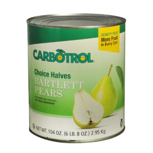 Carbotrol Pear Halves, 104 Ounce, 6 Per Case