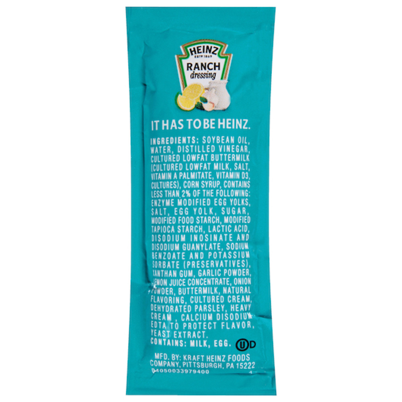 Heinz Ranch Dressing Single Serve, 12 Gram, 200 Per Case