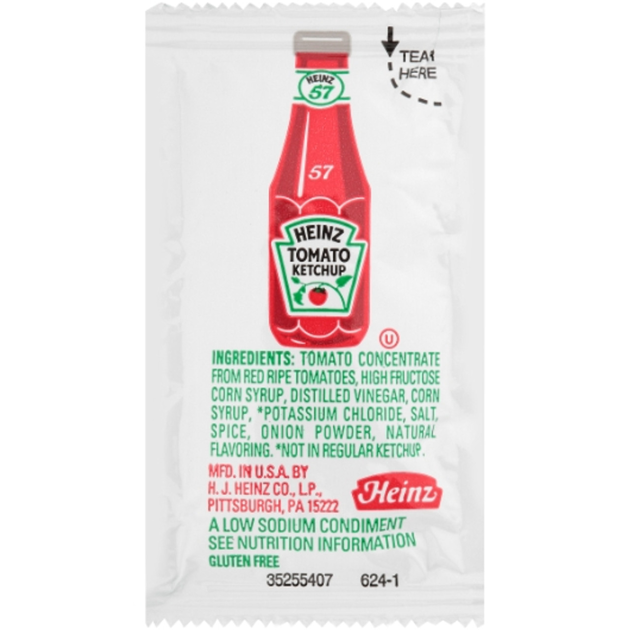 Heinz Ketchup Low Sodium, 9 Gram, 1000 Per Case