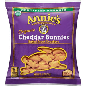 Annies Organic K-12 Cheddar Bunny Crackers, 0.75 Ounce, 100 Per Case