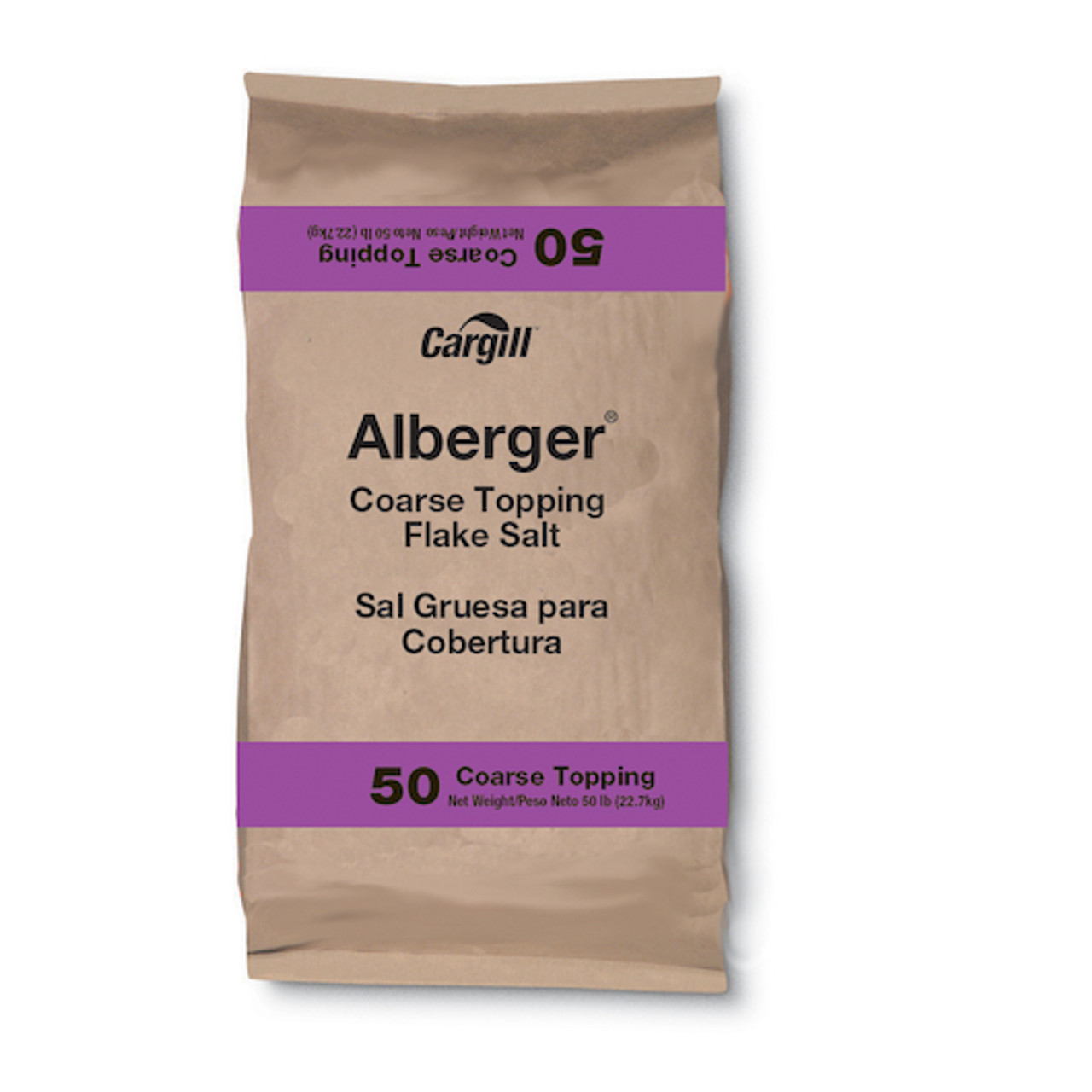 Cargill Alberger Coarse Topping Flake Salt, 50 Pounds