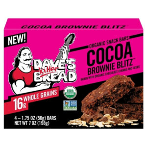 Dave s Killer Bread Organic Orange Cocoa Brownie Blitz Bar, 1.75 Ounce, 12 Per Box, 4 Per Case