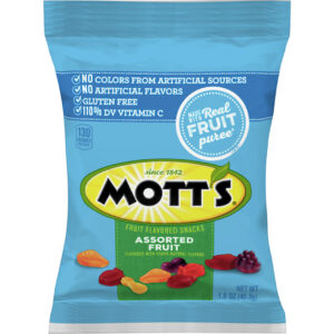 Motts Assorted Fruit Snacks, 1.6 Ounces, 144 Per Case