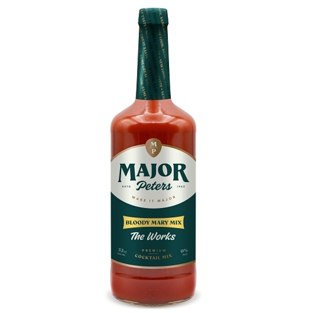 Major Peters The Works Bloody Mary Cocktail Mixer, 32 Fluid Ounce, 12 Per Case