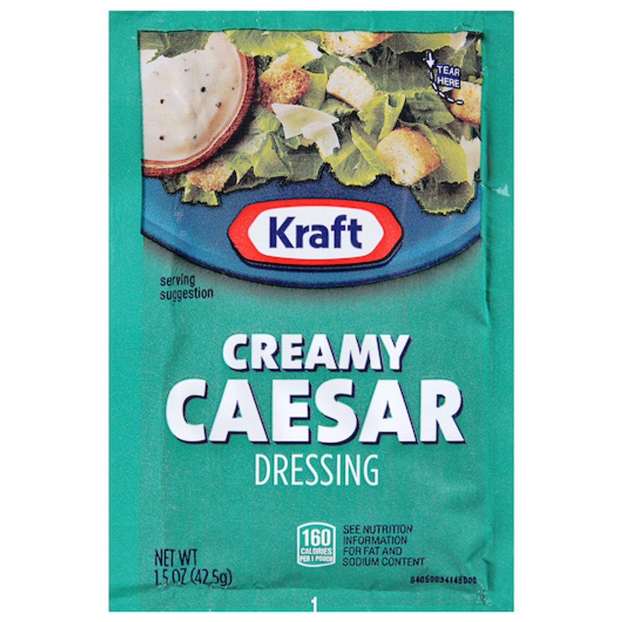 Kraft Portion Control Creamy Caesar Dressing Single Serve, 1.5 Ounce, 60 Per Case