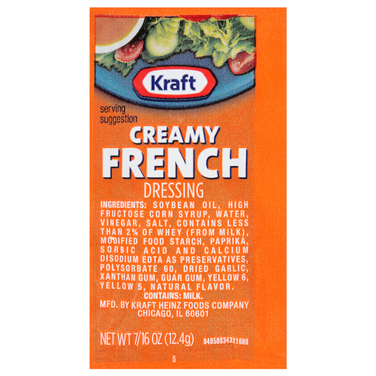Kraft French Dressing Single Serve, 0.438 Ounce, 200 Per Case