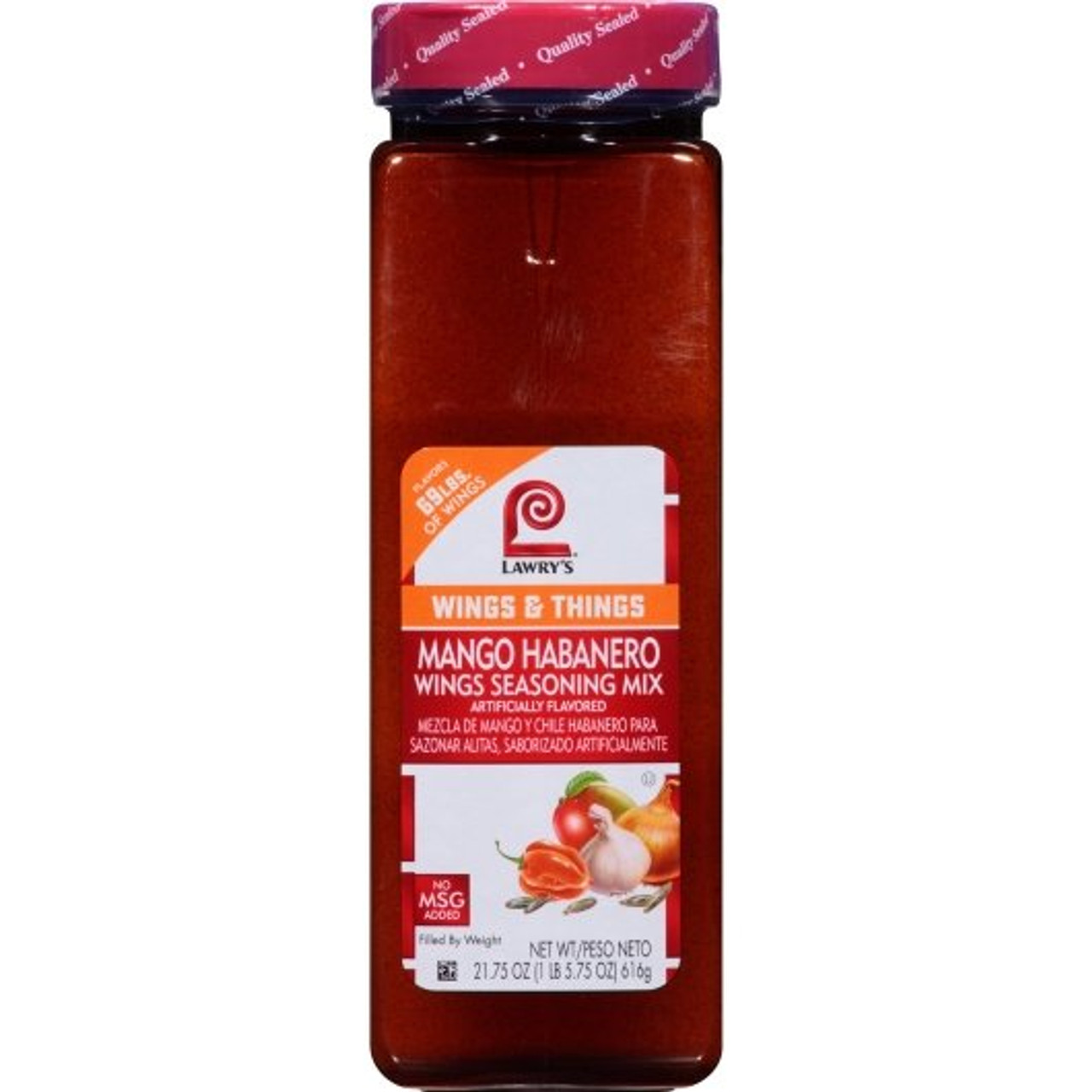 Lawry s Mango Habanero Wing Seasoning, 21.75 Ounces, 6 Per Case