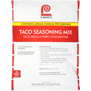 Lawry s Taco Seasoning Mix, 22 Ounces - 6 Per Case