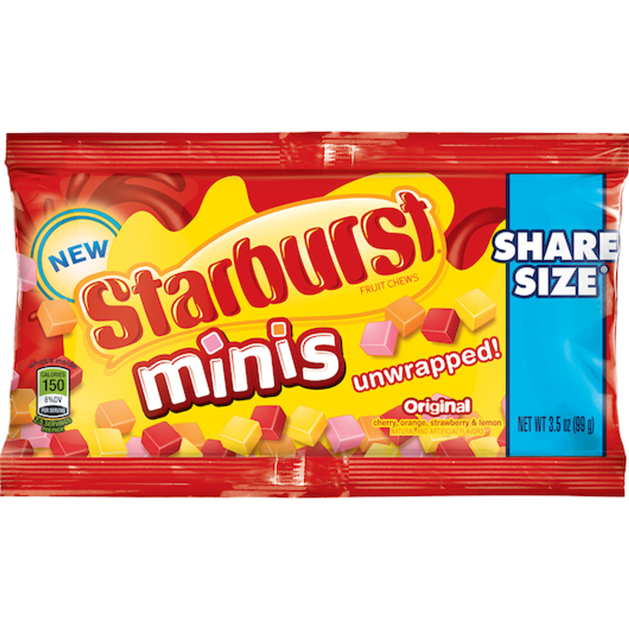 Starburst Minis Share Size, 3.5 Ounces, 15 Per Pack, 6 Per Case