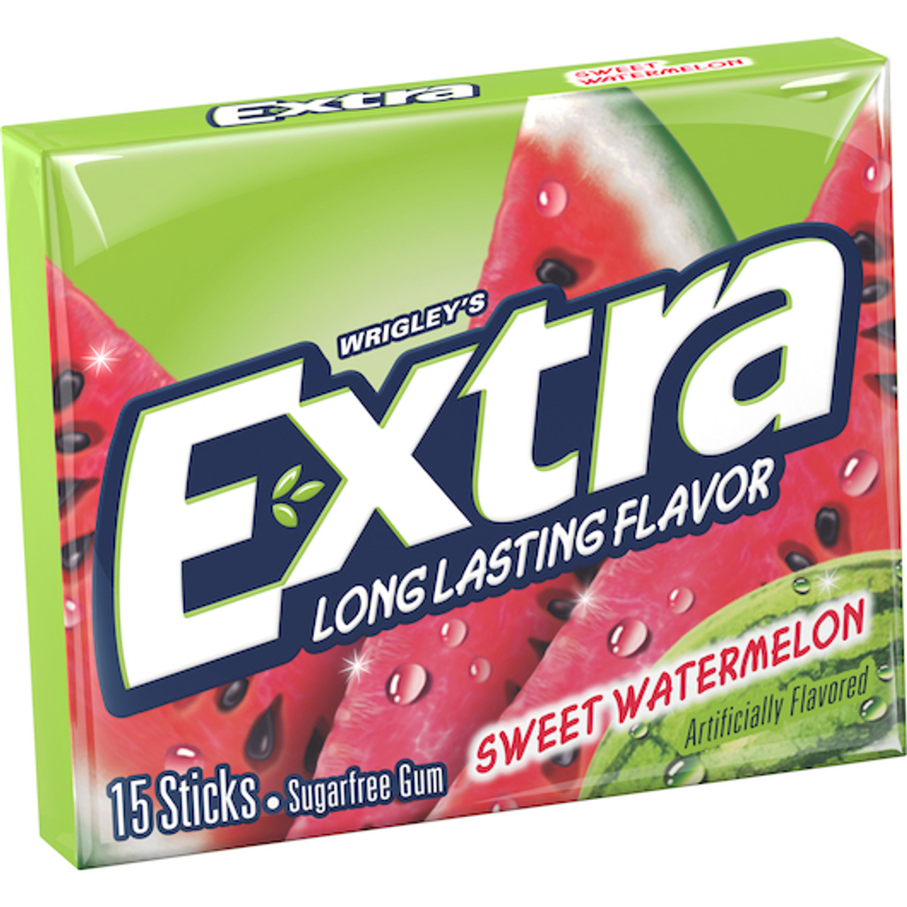 Wrigleys Extra Sweet Watermelon Extra Gum, 15 Piece, 10 Per Box, 12 Per Case
