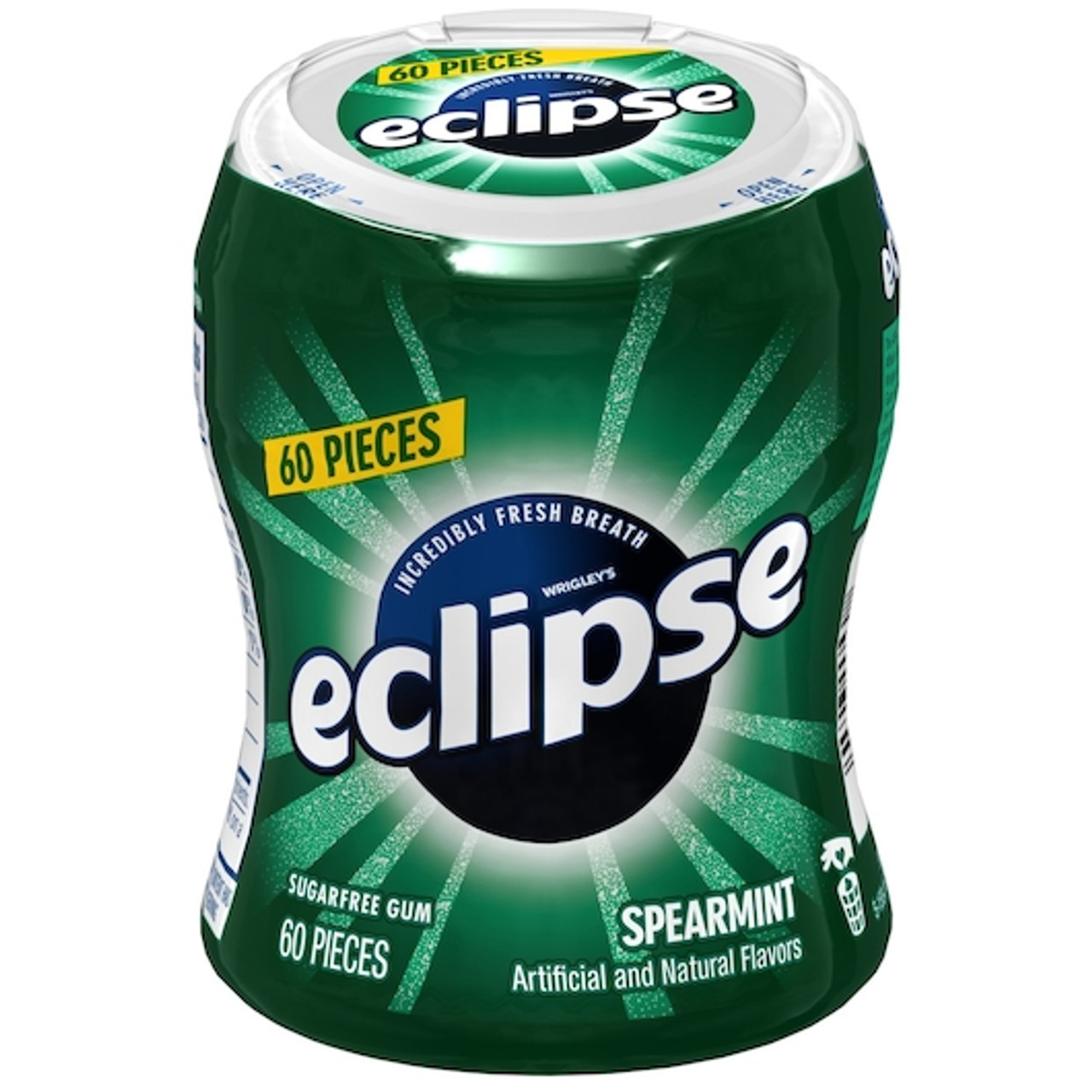 Eclipse Spearmint Gum Big-E Pack Tray , 60 Piece, 4 Per Box, 4 Per Case