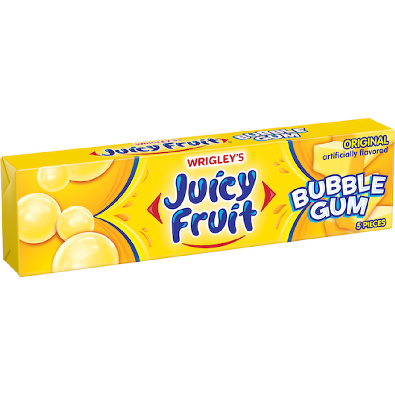 Juicy Fruit Bubble Gum Original, 5 Piece, 144 Per Case