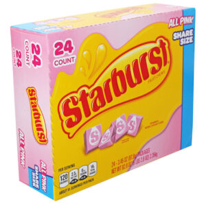 Starburst All Pink Share Size, 3.45 Ounces, 24 Per Box, 6 Per Case